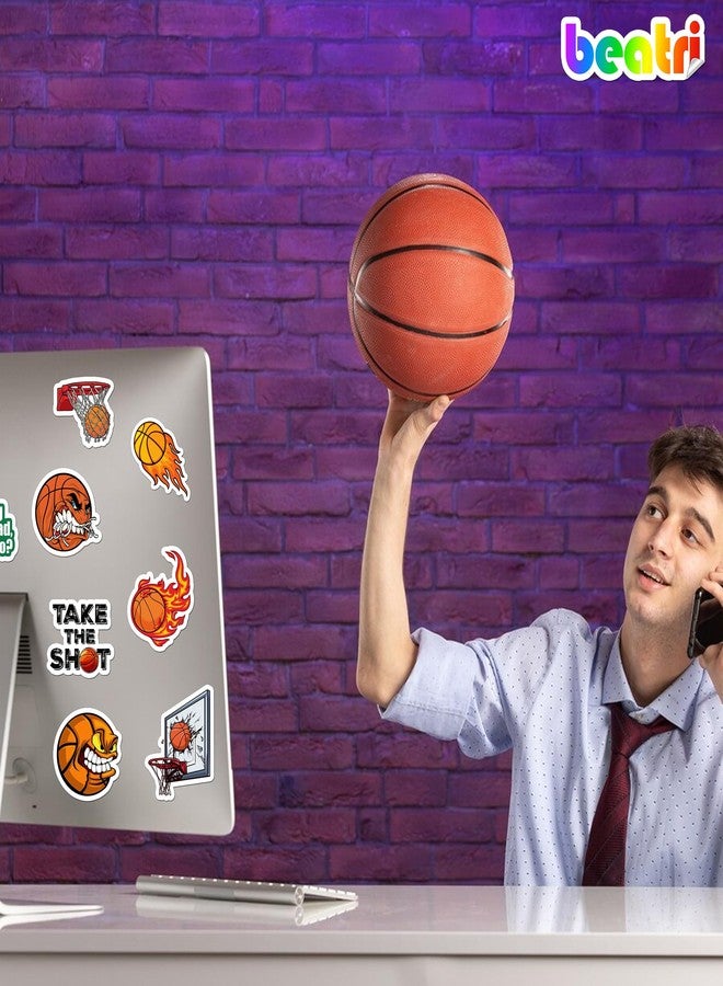 BEATRI Basketball Stickers for Boys - 50Pcs, Cool Basketball Sports Decor & Party Favors for Laptop, Water Bottle, Skateboard & Travel Gear | Non-Repeating Decals, High-Definition Print - Image 5